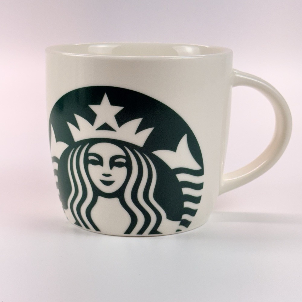 Starbucks‎ 2017 Mug White Green Coffee Tea Soup Cup Classic Mermaid Logo 14oz